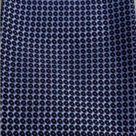 Lands End Tie All Silk Light Blue With Orbs In Light Blue And Orange - Picture 2 of 7